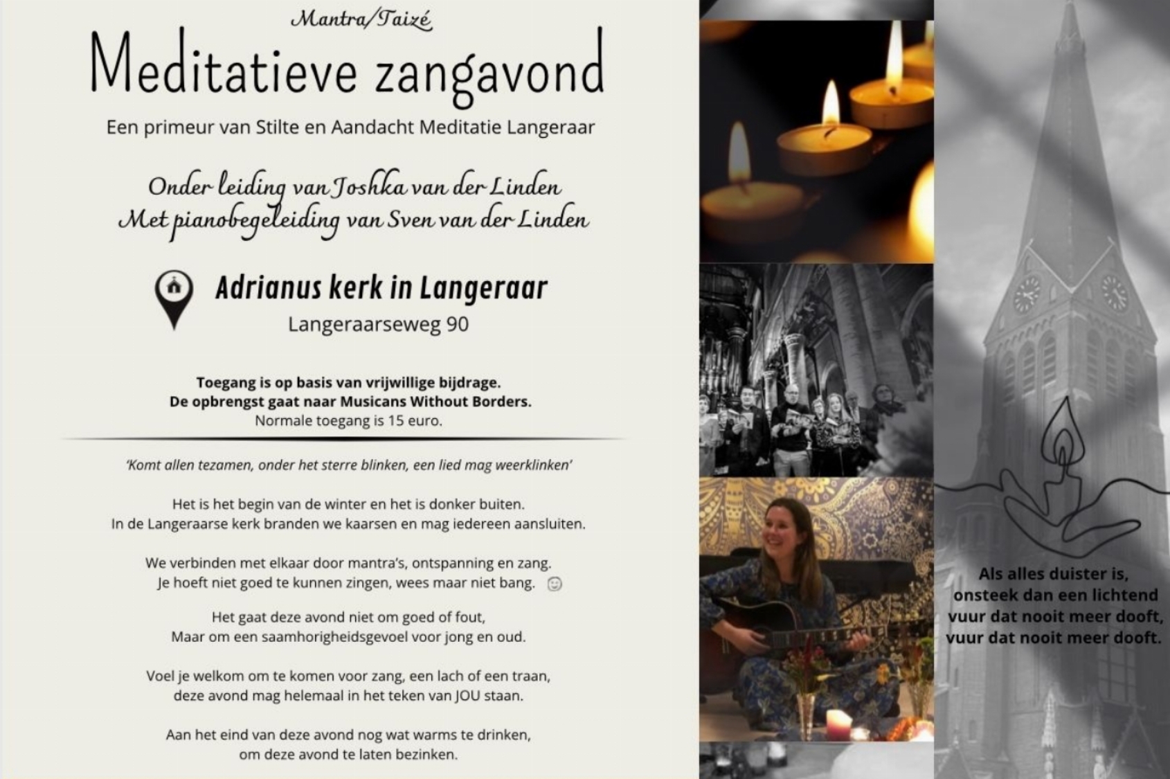 Meditatief zingen - midwinter editie - opbrengst voor Musicians Without Borders